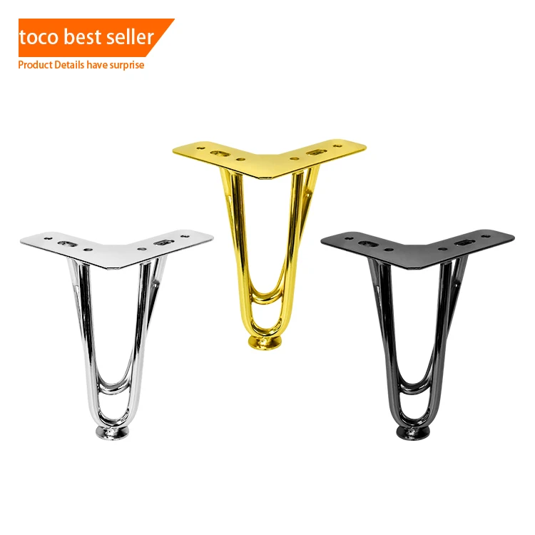 Hardware Accessories Sofa Furniture Legs Living Room Furniture Feet Sofa Legs Gold Hairpin Furniture Legs