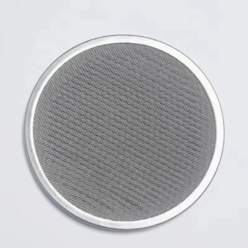 Aluminum Edge Rim 304 Stainless Steel Wire Filter Disc For Plastic Extruder Screen