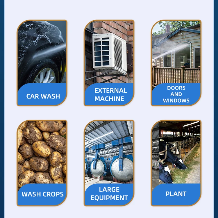 Portable Car Washer Powerful High Pressure 21V Lithium Rechargeable Cordless Water Jet Foam Gun Car Washer for Car & Garden