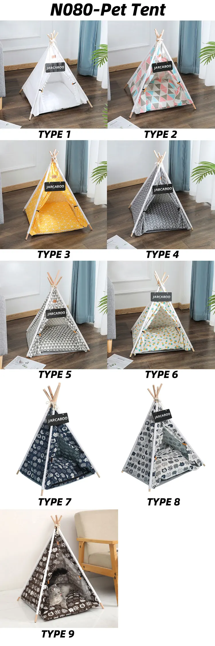 Outdoor Foldable Breathable Portable Durable Cat Dog Bed Pet Camping Tent House