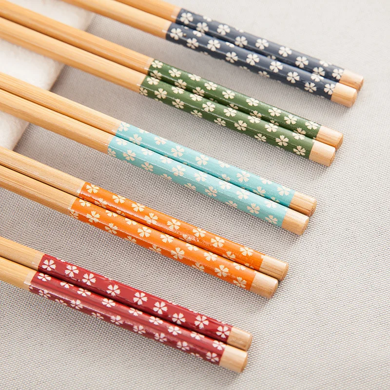 Custom Reusable Printed Bamboo Wooden Chopsticks