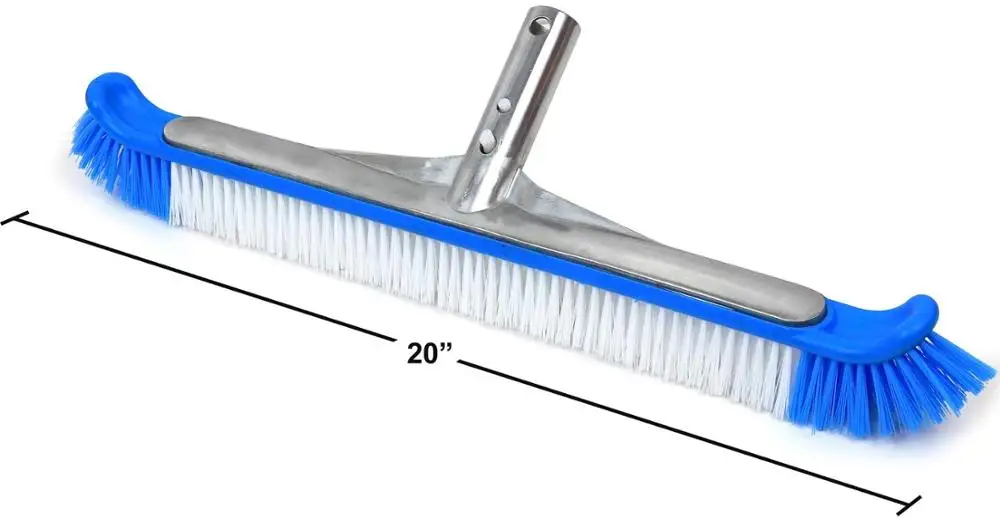 Swimming Pool Brush Steel Wall Waterline Floor Brush with Aluminum Handle Swimming Pool Cleaning Accessories Wall Brush