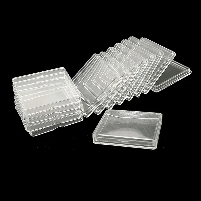 
 40*40*3 Square Gold and Silver Bar Box Square transparent customized coin holder capsules for sale  