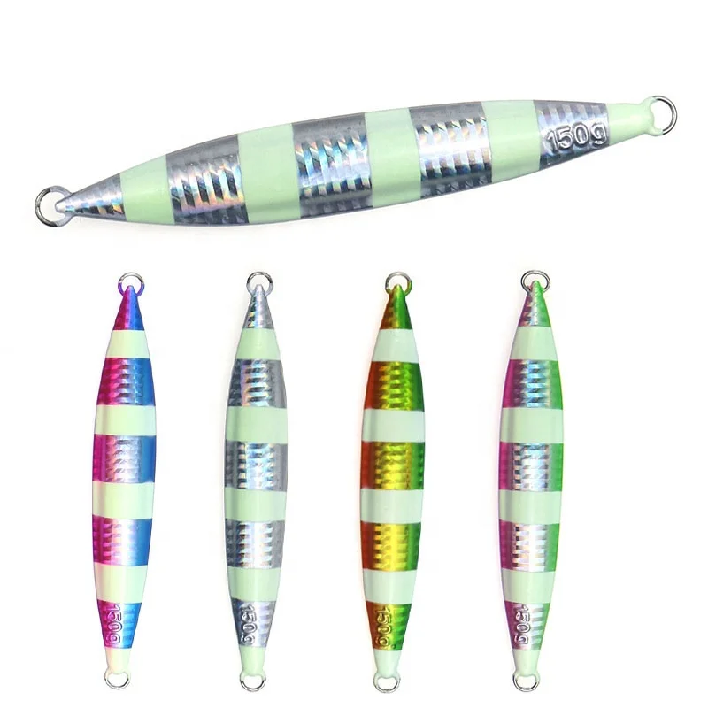 ERRANTRY Big Jig Lure Luminous 130g 150g 180g Saltwater Deep Sea Artificial bait Slow Jig Lead Metal Jigs Fishing Lure