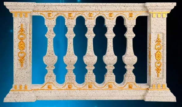 Reazone 2022 New Design Concrete rail mold Casting in place double round Baluster balustrade plastic concrete Mold