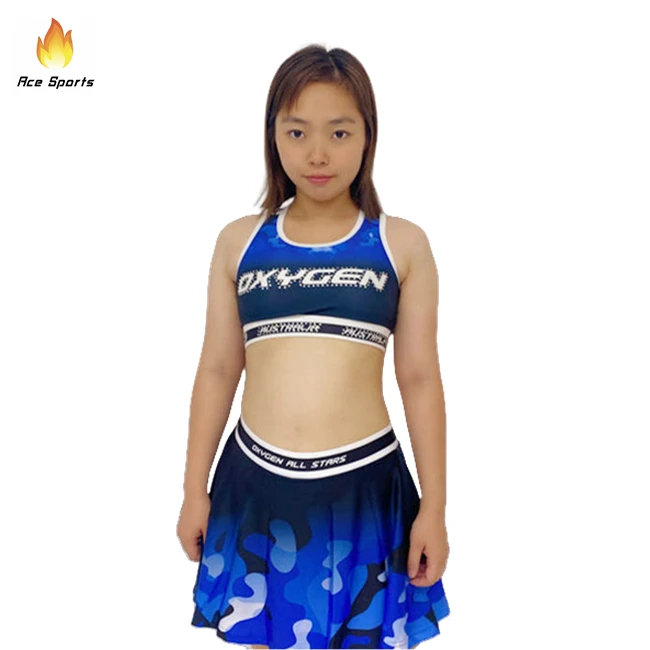 Canada Cheerleader Good Quality Costume Sports Bra Tight Sports Shorts Cheer Practice Wear With Full Sublimation Printing