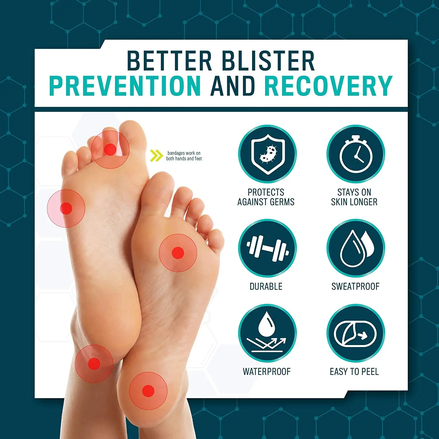 Wound care hydrocolloid dressing 12 patches set foot and toe patch hydrocolloid patches waterproof blister plaster