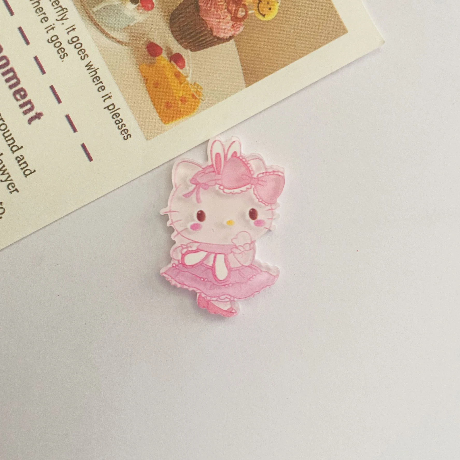 Acrylic Patch Cartoon Anime Accessories Lovely Kitty Cinnamoroll My Melody DIY Hair Clip Accessories Headwear Brooch Material