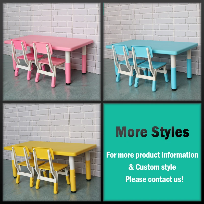 Kids Cartoon Plastic Children Study Table and Chairs Set