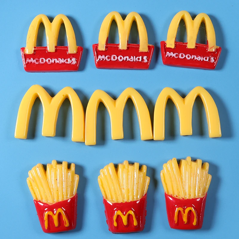 French fries potato chips Resin cabochon Charms for hair clip Necklace Keychain Jewelry Making DIY Craft Pendants Findings