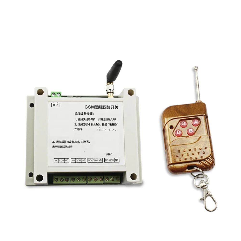 Taidacent 433Mhz 4 Way GPRS/GSM Relay Switch Controller Mobile APP Remote Control Ewelink Wireless Remote Control Relay Switch