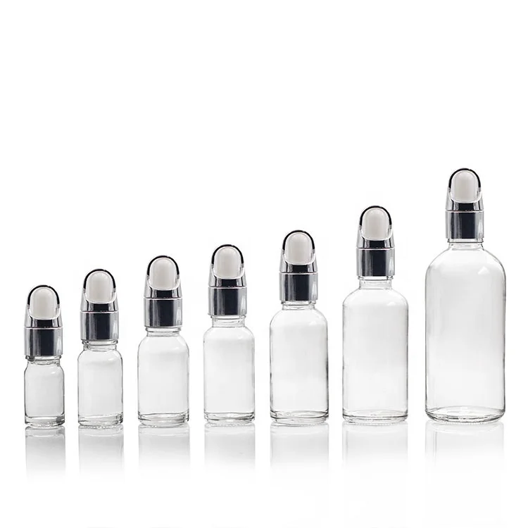 
5/10/15/20/30/50/100ml clear glass essential oil bottle dropper or stopper bottle clear glass bottles with stopper 