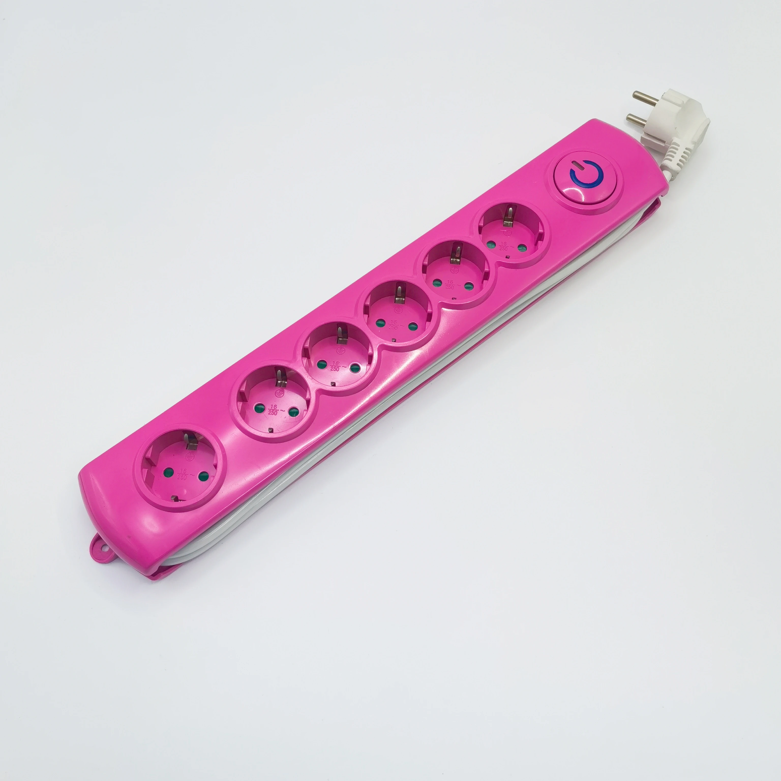 Germany Surge Protector German type 6 outlet power bar main Switch surge protector