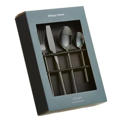 Classy flatware stainless steel wicker cutlery dinning table set Professional Cutlery Brand