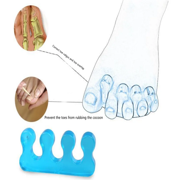  1 пара 2 силиконовые ног valgus коррекция сепараторы и палец расширение PTE