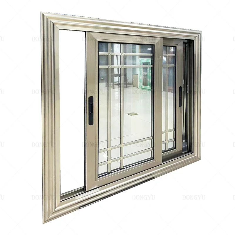 Florida hurricane-resistant impact glass windows and horizontal sliding windows for house School pvc/upvc window