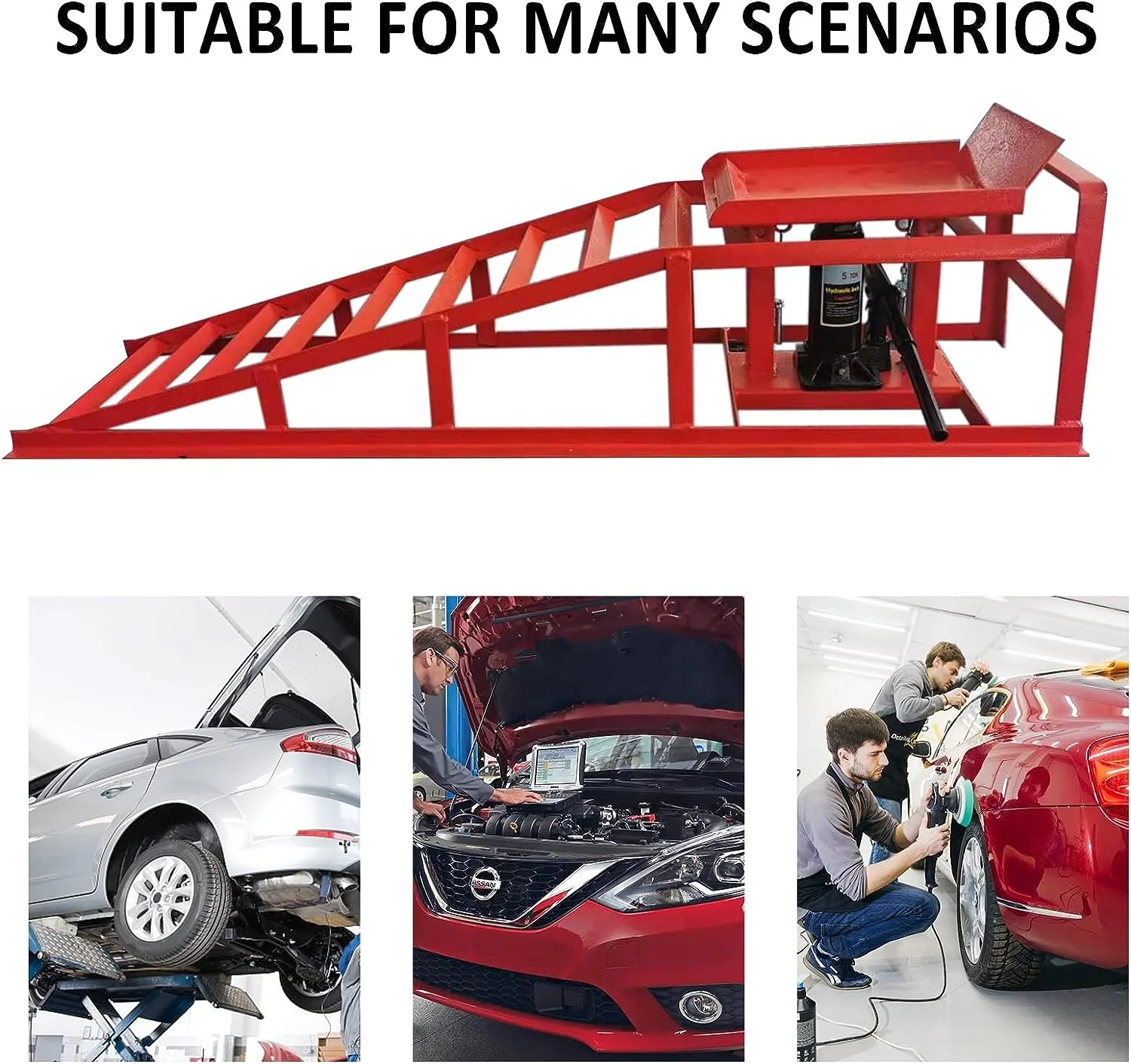 Workshop Equipment 3T Steel Vehicle Ramp Car Lift Car Ramp