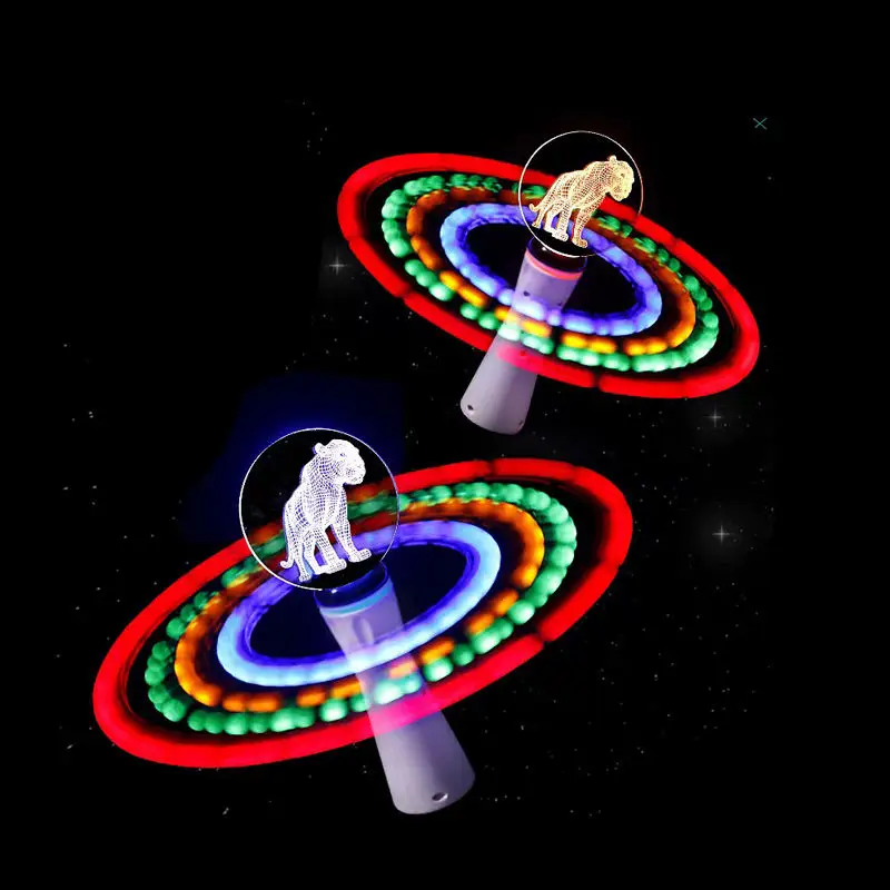 Hot Sales Led Magic Wand Windmill Rainbow Spinner Stick Flashing Light Up Children Toys for Kids