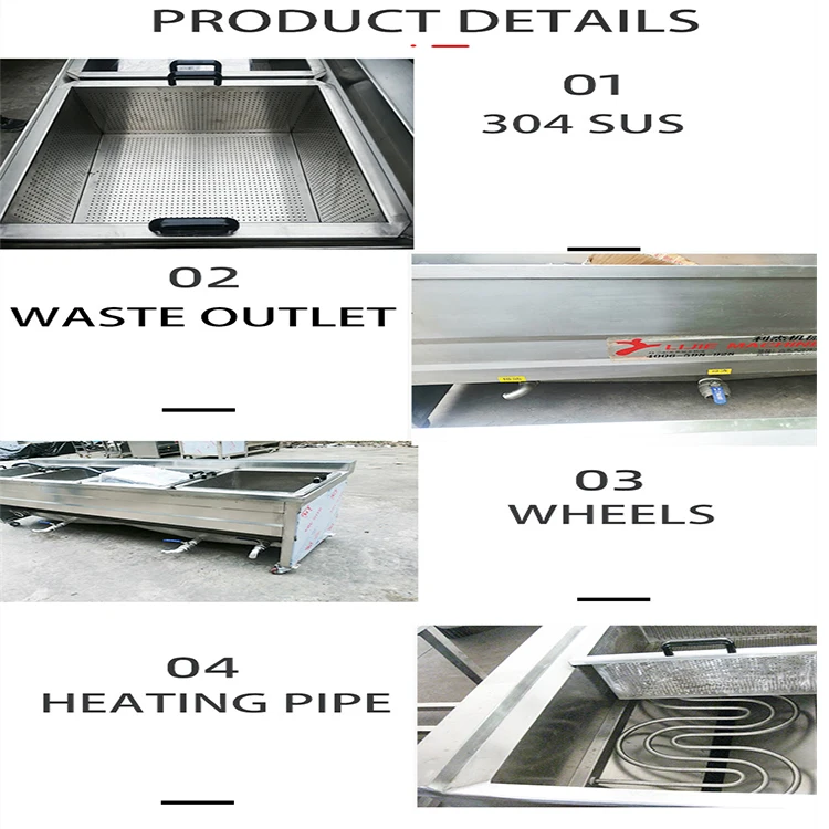 Small gas heated seafood meat onion ring chin chin chicken Frying Machine