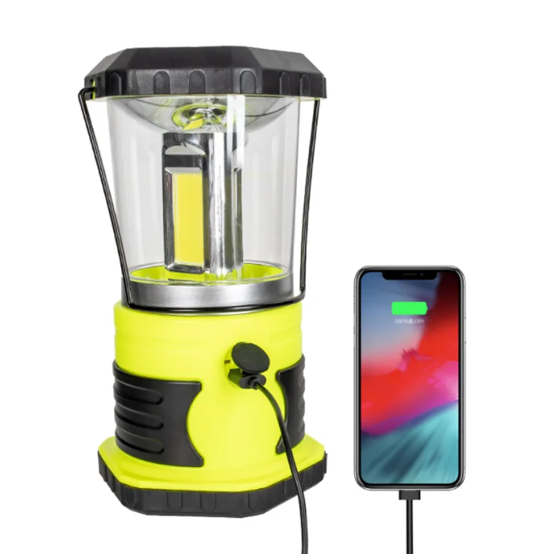 Super Bright 3xCOB LED camping lantern USB Rechargeable Outdoor portable light Tent hanging lamp Other Camping equipment