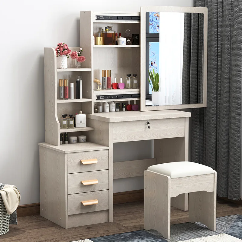 Honsoar Wooden Make Up Table Customized Fancy Design Storage Modern Dressing Furniture New Version