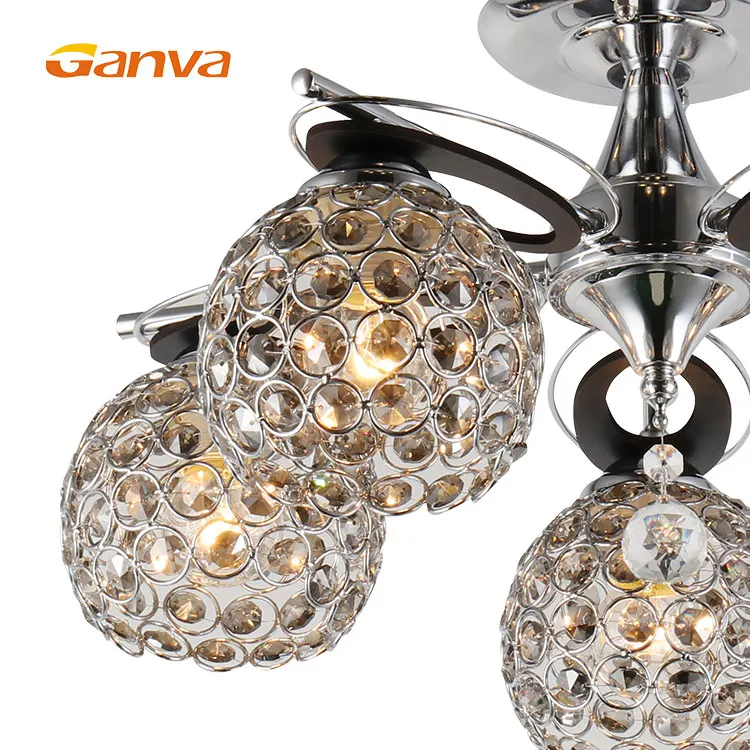 Antique Indoor Dining Room Bedroom Decorative Hanging Crystal E27 Chandelier Ceiling Light