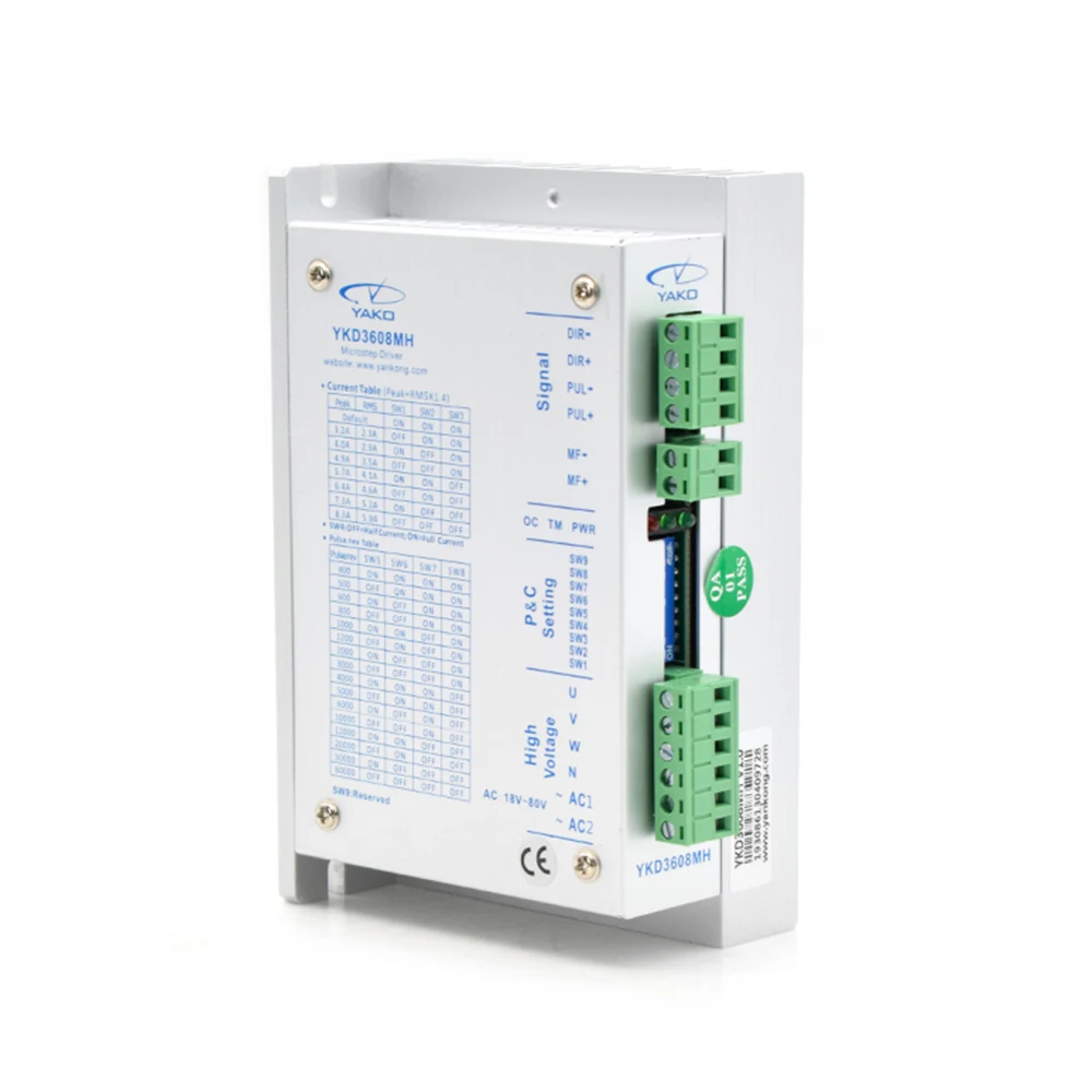 WaveTopSign YAKO YKD3608MH 3Phase Input Voltage 18~80VAC Current 5.9A Stepper Motor Driver