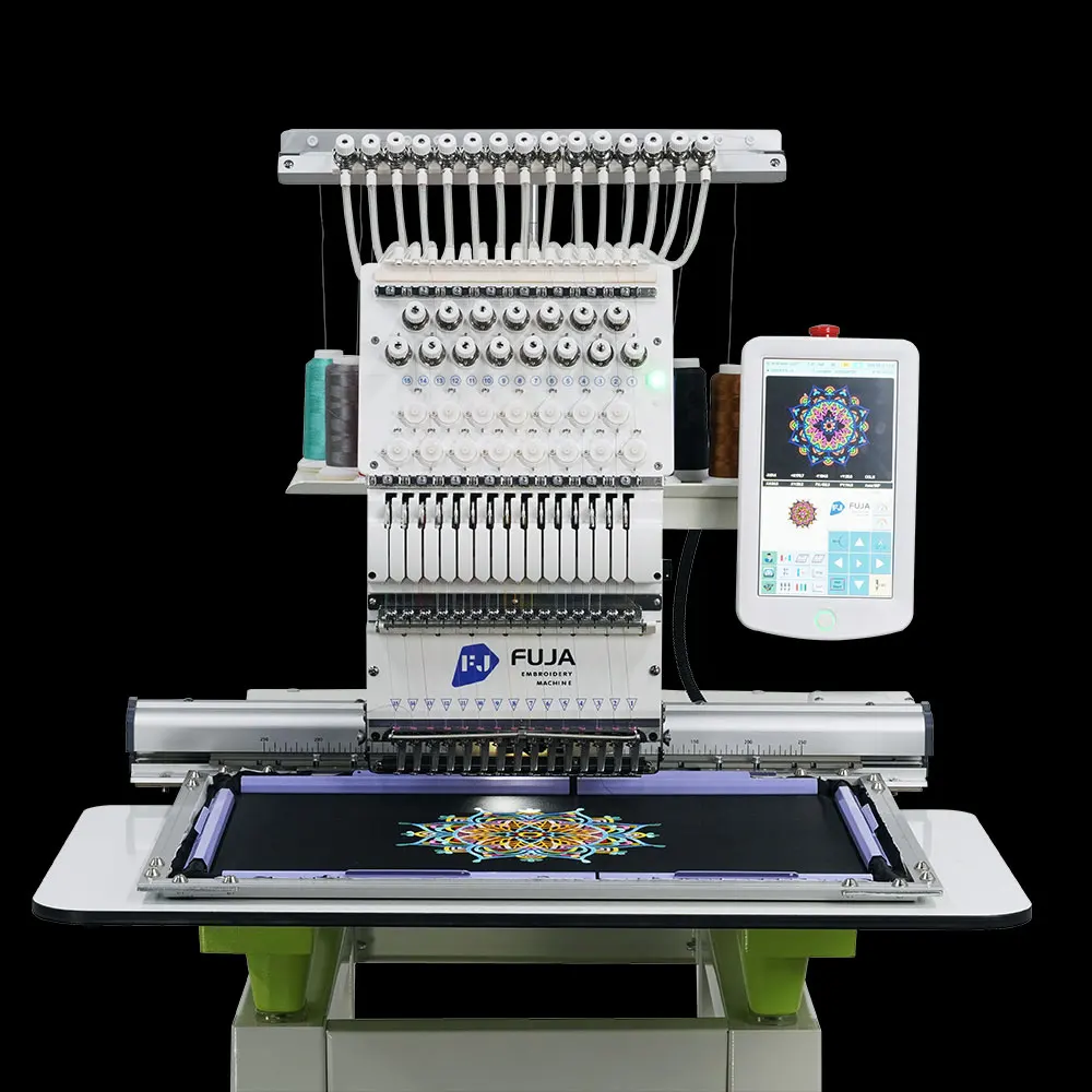 FUJA quality computerized chinese spare parts elucky embroidery machines with prices