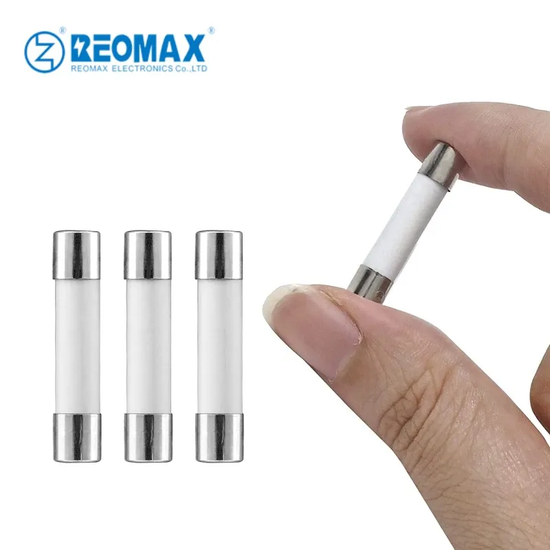 High Quality 250V Ceramic Tube Fuse 6x30mm 6.35x32mm 200mA-50A Fast Acting Time Lag Ceramic Fuses