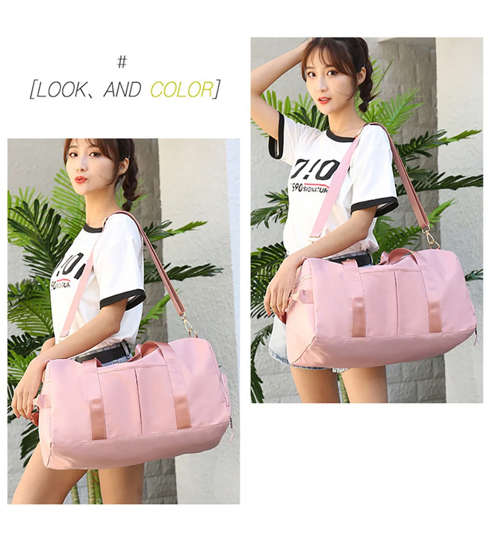 High Quality Oxford Fabric Sports Travelling Waterproof Duffel Travel Bag With Compartment