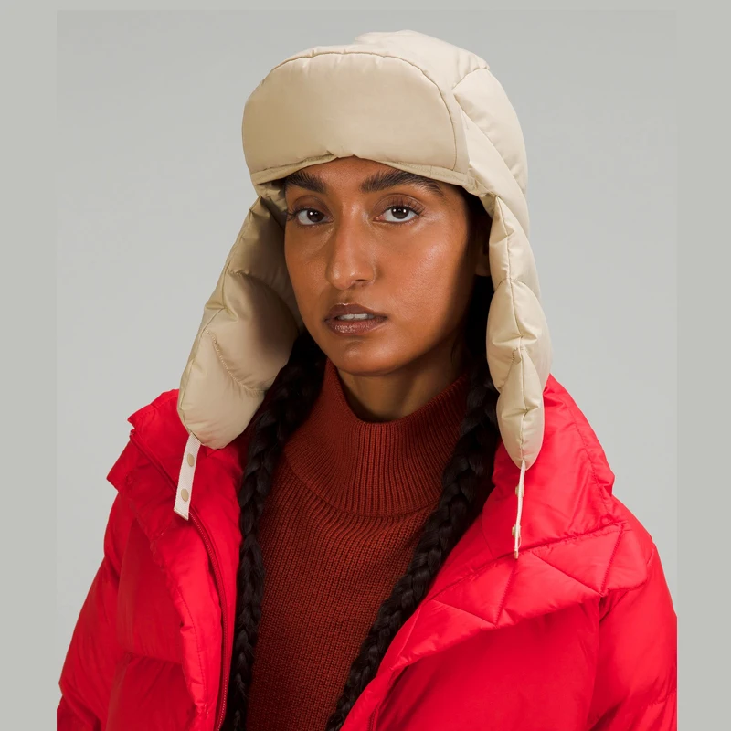 Winter Warm Down Hat With Ear Flaps Antifreeze Comfortable Outdoor Unisex Sport Cap For Hiking Climbing Skiing Cycling