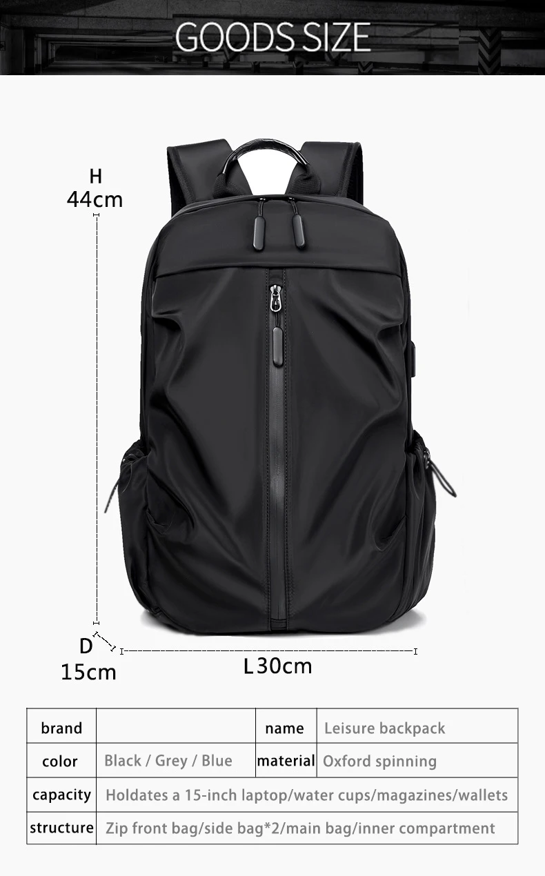 Custom Teenager Laptop Backpack Waterproof School Bags Leisure Fashion Sport Backpack With USB