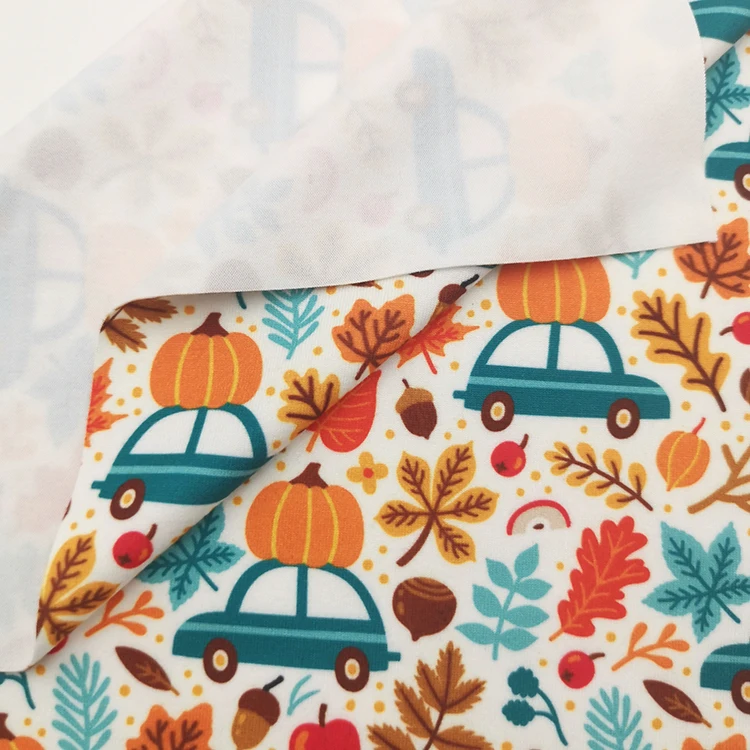 NO MOQ Polyester knit custom fabric printing stretchy dbp double brushed poly fabric