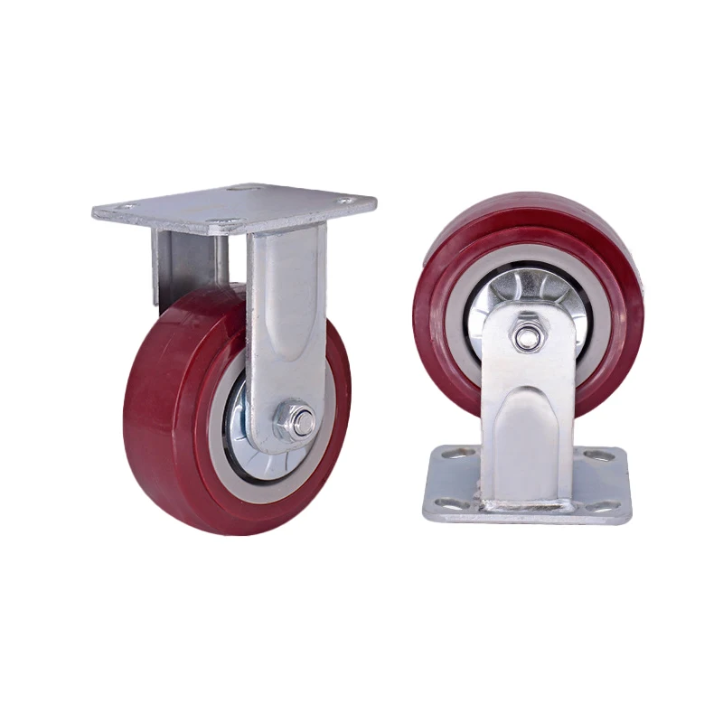 2024 Factory Swivel Caster Wheel for Trolley Cart Medium-duty PVC Wheels With Lock