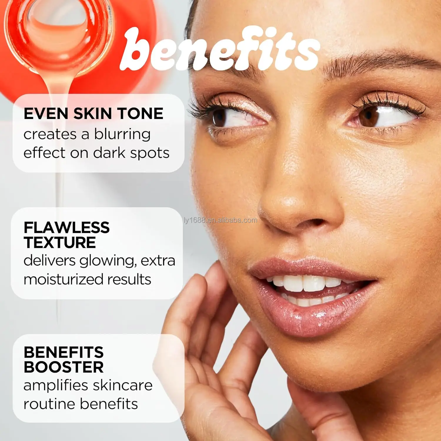 Glow Baby Vitamin C Booster Serum for Face Natual Vegan Moisturizing Fresh Brightening Luminous Serum with VC & Glycolic Acid