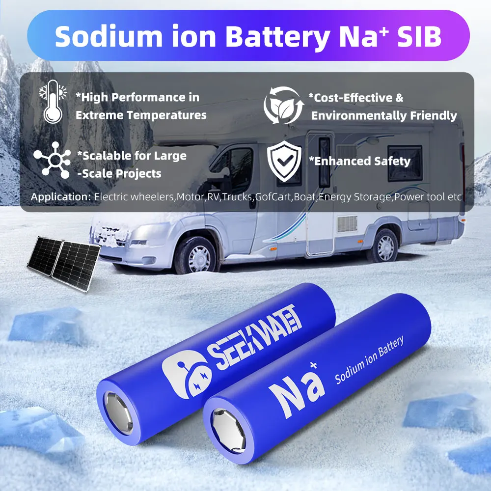 32140 Seekwatt Sodium ion Battery 3.0V 3.1V 10Ah Sodium ion SIB Akku for DIY 12V 24V Battery Pack Sodium-ion Batteries