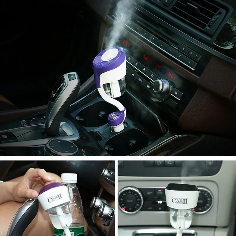 Dual USB Car Charger Essential Oil Car Diffuser Car Air Purifier And Humidifier