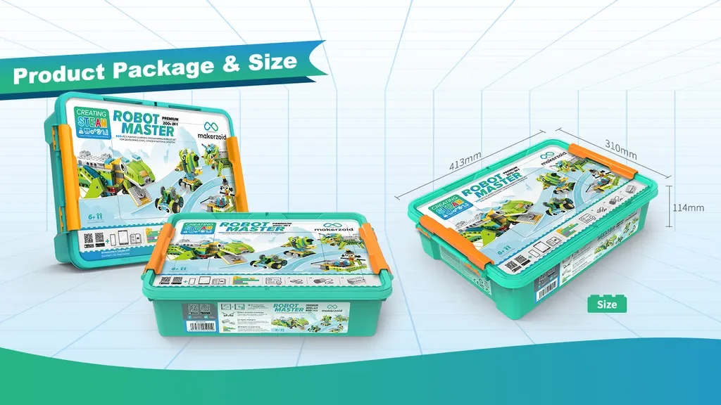 Flytec 200+ DIY Building Block Sets Toys Remote Control Robot Toy Set For High Technology Education