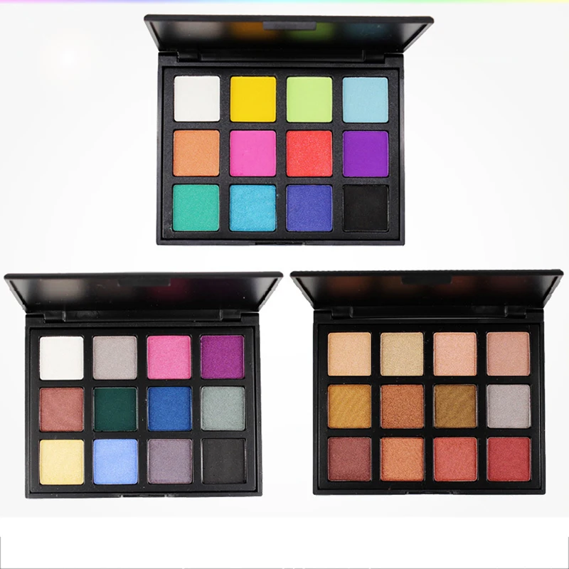 Custom your own makeup eye shadow palette low moq 12 colors matte eyeshadow palette private label