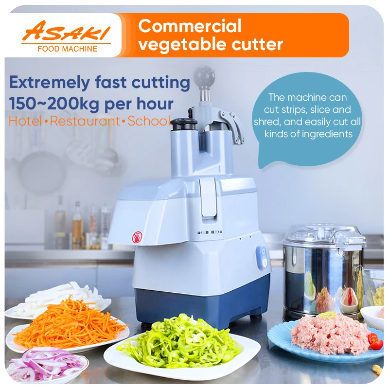 ASAKI Factory Commercial food processor Commercial Vegetable Cutter Slicer Electric Vegetable Cutter