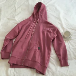 Cheap Price Global Blank Fall Winter Loose Fit Hoodie Women Hooded Sweatshirt Ladies Zip Up Sweatshirt