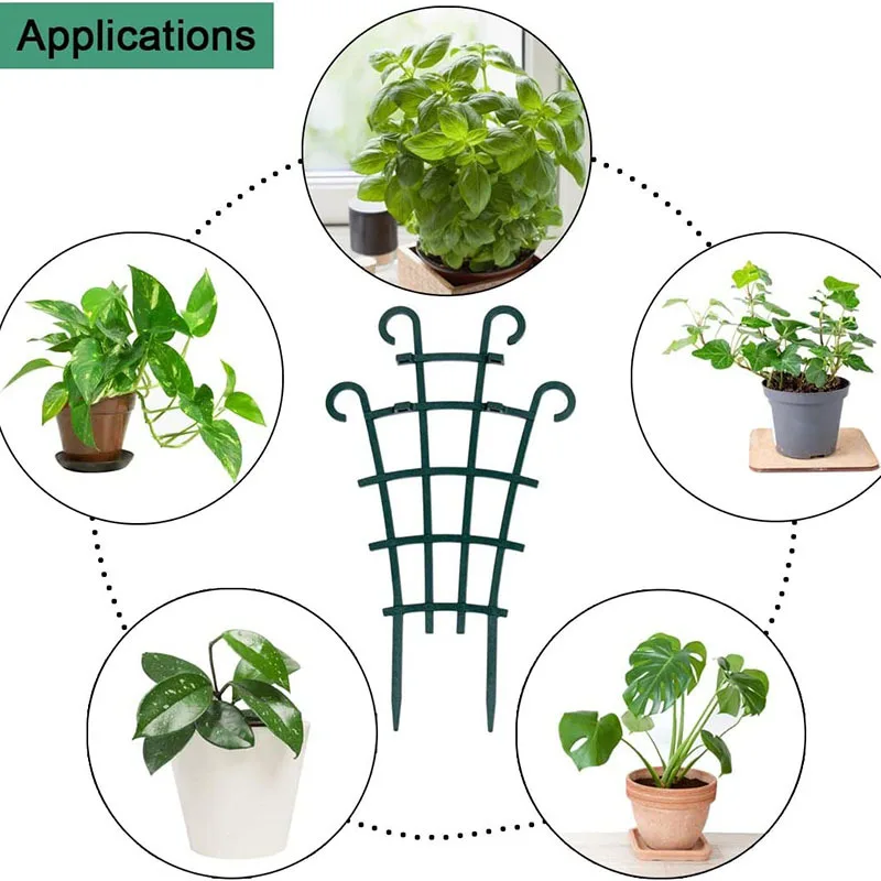 Plastic Garden Trellis Plant Grow Support Frame for Climbing Plants Support Stakes Vegetables Flowers Fruits