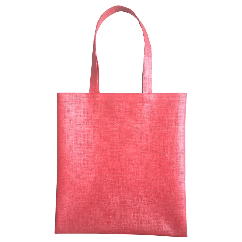 New Arrival Crosshatch Pattern Non Woven Tote Bag Casual Tote Fashion PVC Customized Logo Plastic Striped BYIP-1803 Criss-cross