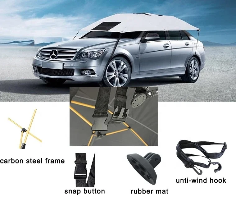 Foldable Automatic Outdoor Sun Protection Car Cover Car Parking Tent Umbrella