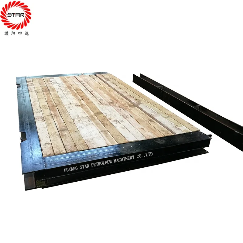 I beam H beam steel and wood flat platform drilling mat for oilfield drilling rig