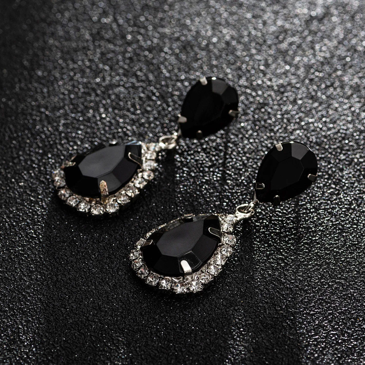 Ziming Red Wine Water Drop Rhinestone Earrings Elegant Evening Dressing Matching Crystal Diamond Earrings Wedding Bridal Earring