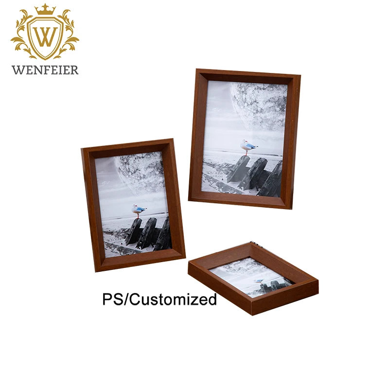 Winfeier Modern Simple Style Custom Wall Mounting Table Top Display 6x8 inch PS Picture Frame