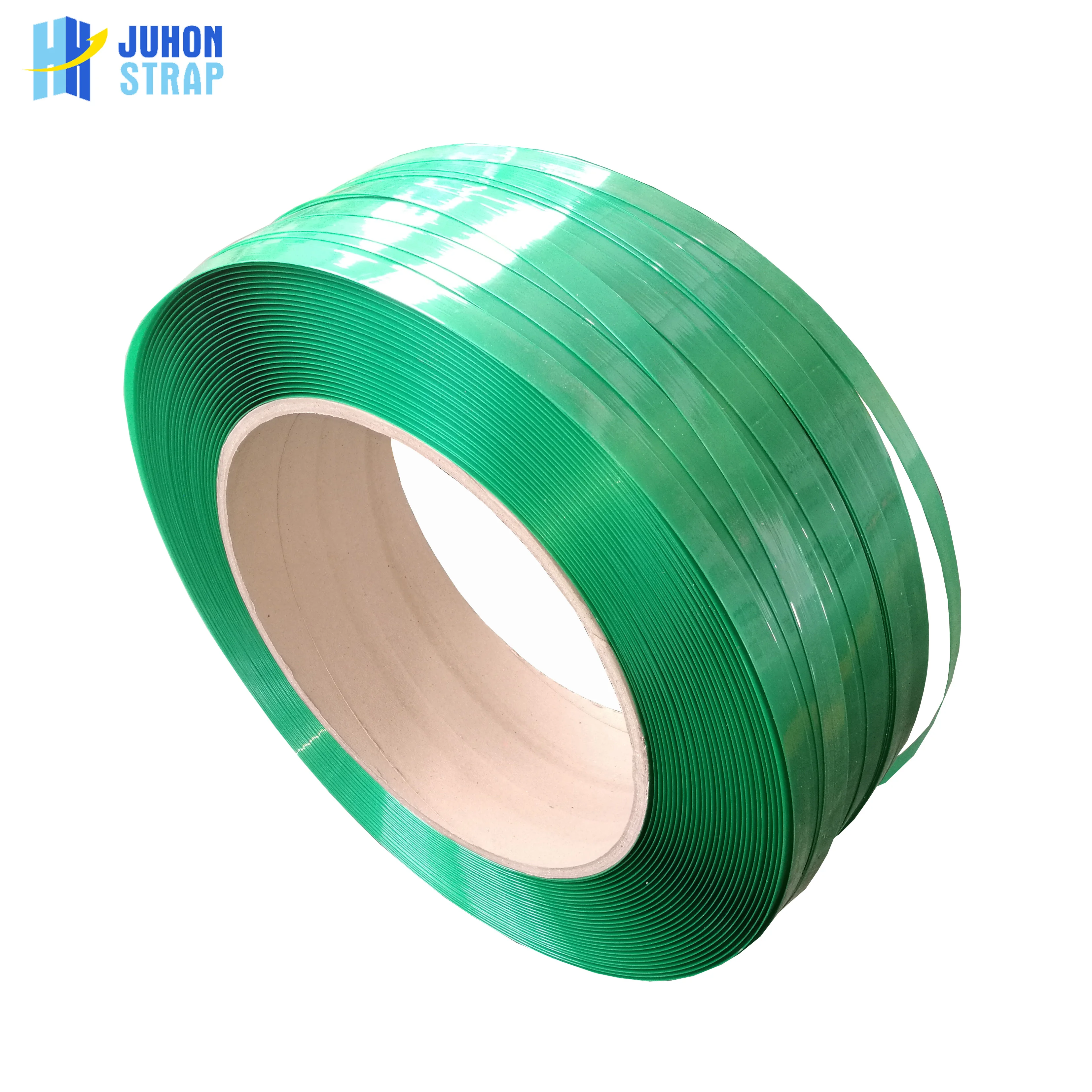 High Tension green PET strap for packing wooden and glass
