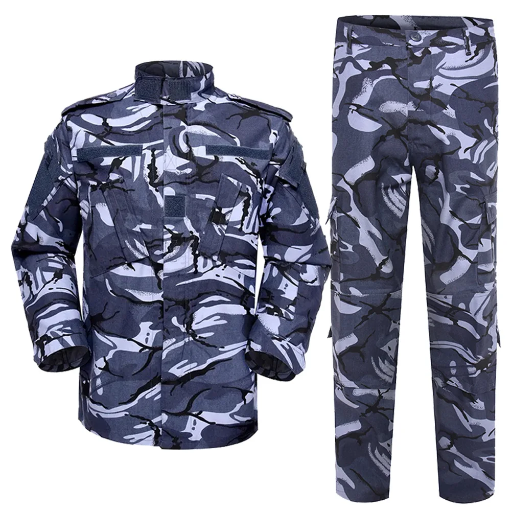 XINXING Custom UK Combat Tactical Clothing Breathable Ripstop T/C 65/35 Fabric Britain Ocean ACU Camouflage Uniform