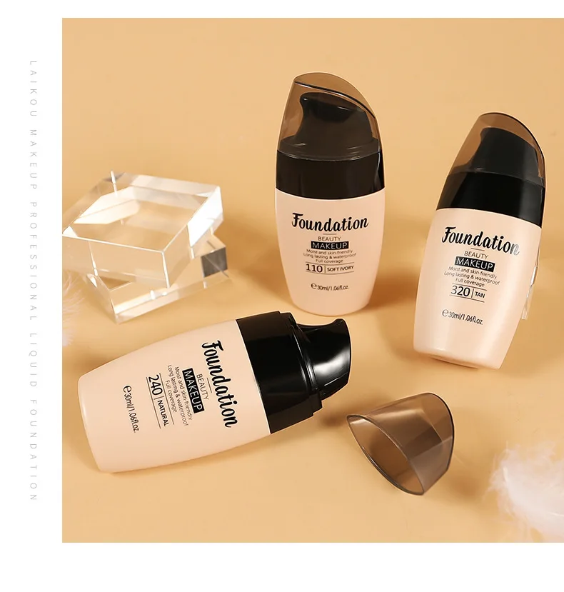 OEM Custom Natural Makeup Liquid Foundation Oil Control BB Cream Long Lasting Brightening Beauty Makeup Whitening Face Cream